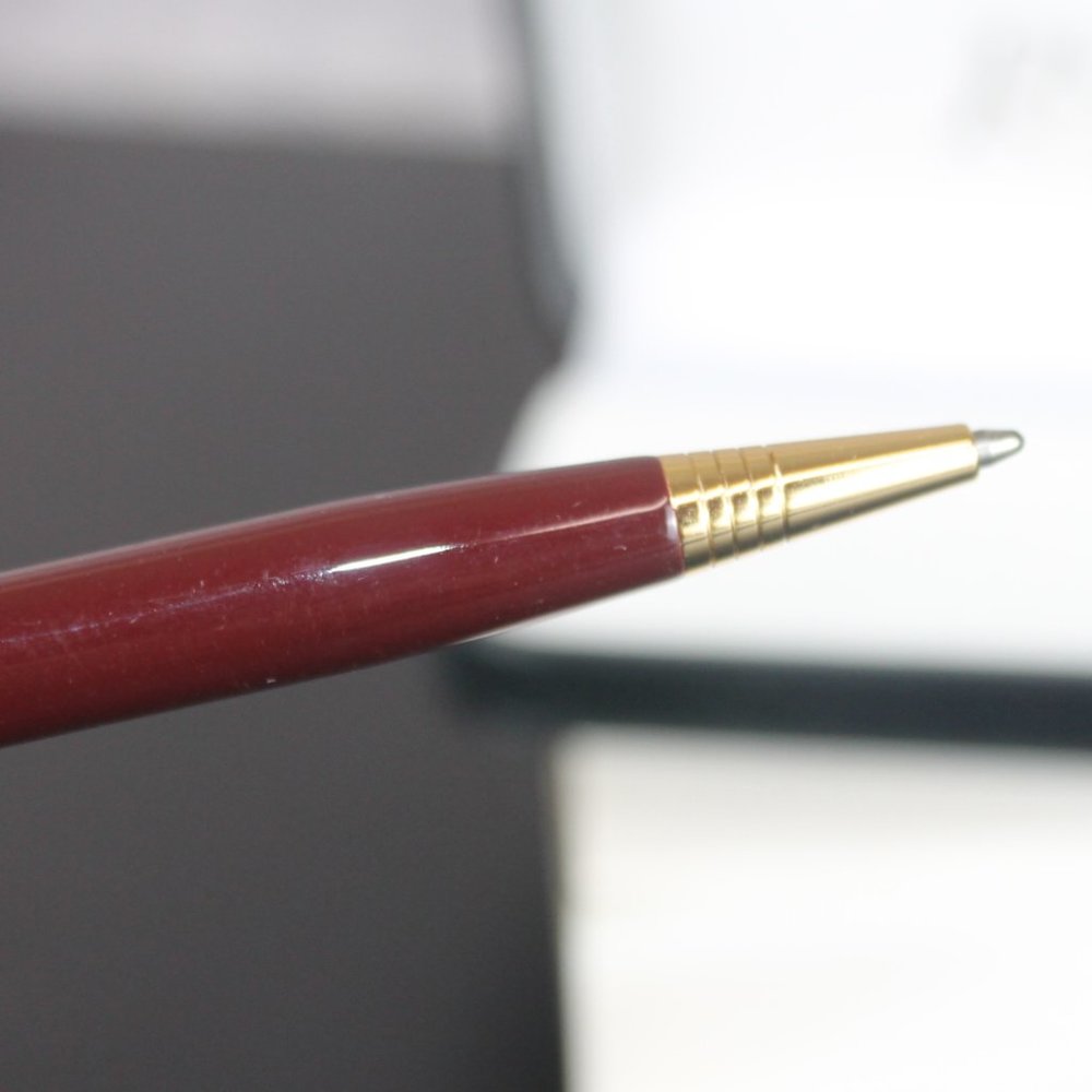 Reflections Fine Writing Instruments Red Maroon Gold Ball Point Pen Black Ink - Picture 4 of 10